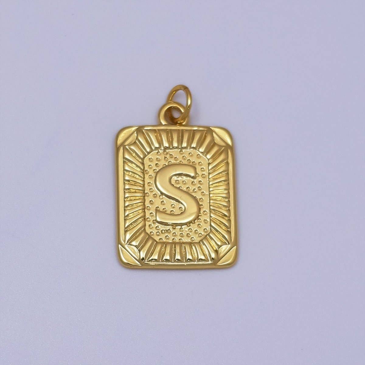 Aim Eternal - Wholesale Individual Charm/Pendant - 24k Gold Filled Initial Tag Letter Charm A - Z Alphabet Letter Tile Charm Pendant Personalized Charm for Designer Inspired Necklace Jewelry Making A716~A72818