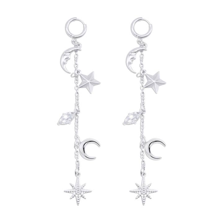 Cassiopeia Star and Moon Earrings for wholesale by Mysticum Luna
