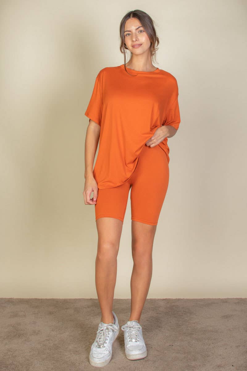 CAPELLA APPAREL - Wholesale Activewear Set - Women's - Loose Fit Top & Bike Shorts Set20