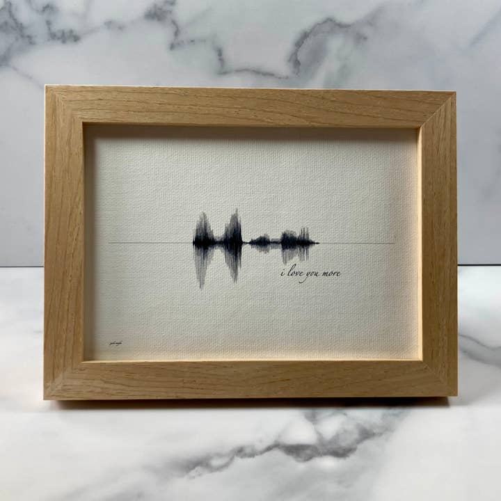 Tela de Onda Sonora "Amo-te Mais" – 5x7 Polegadas por atacado de The Soundwave Booth