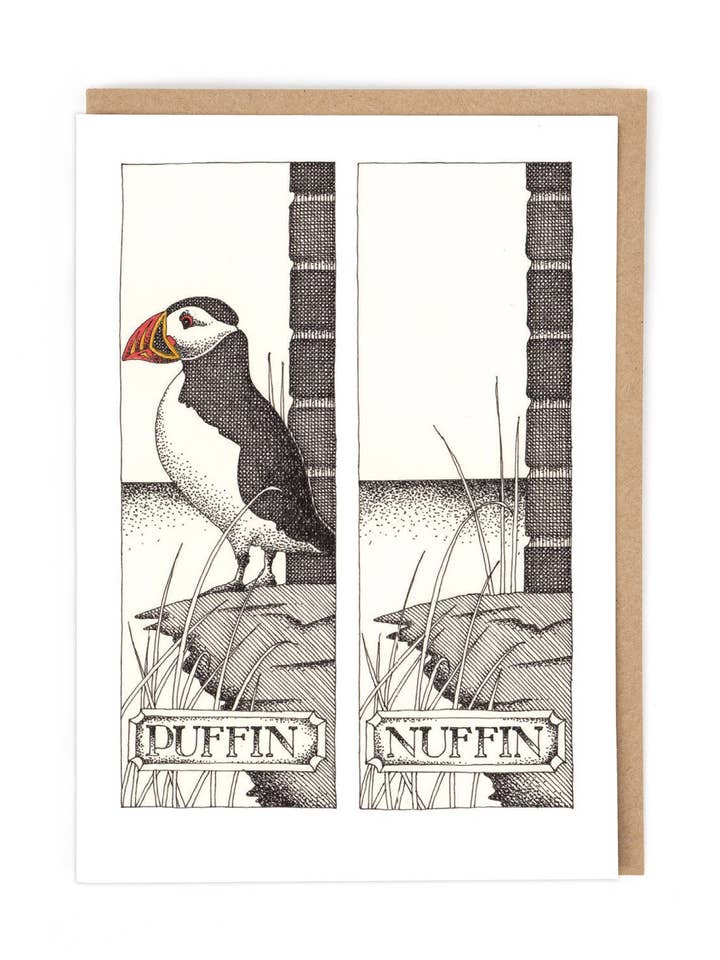 PUFFIN NOTHING for wholesale by Cath Tate Cards