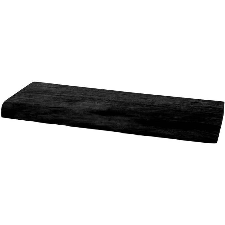 Pure Black Mango Wood Wall Shelf 60 cm for wholesale by Home67