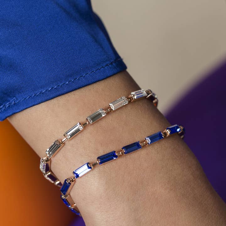 Pulseira baguete | banhado a ouro | Fabricado na Itália por atacado de NINA TRA LE NUVOLE