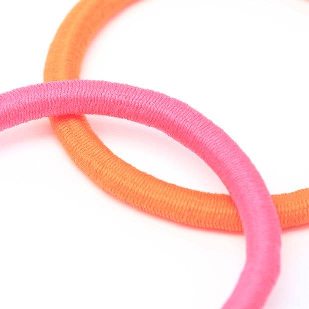 Inca UK – wholesale Hair tie – Elastics - Pink Mix - Card of 12 - 4mm Thick2