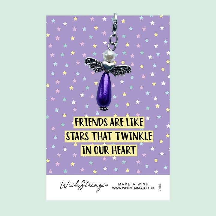 LES AMIS SONT COMME DES ÉTOILES - Anges de Souhait, Pince à Souvenir | J083 pour la vente par WishStrings
