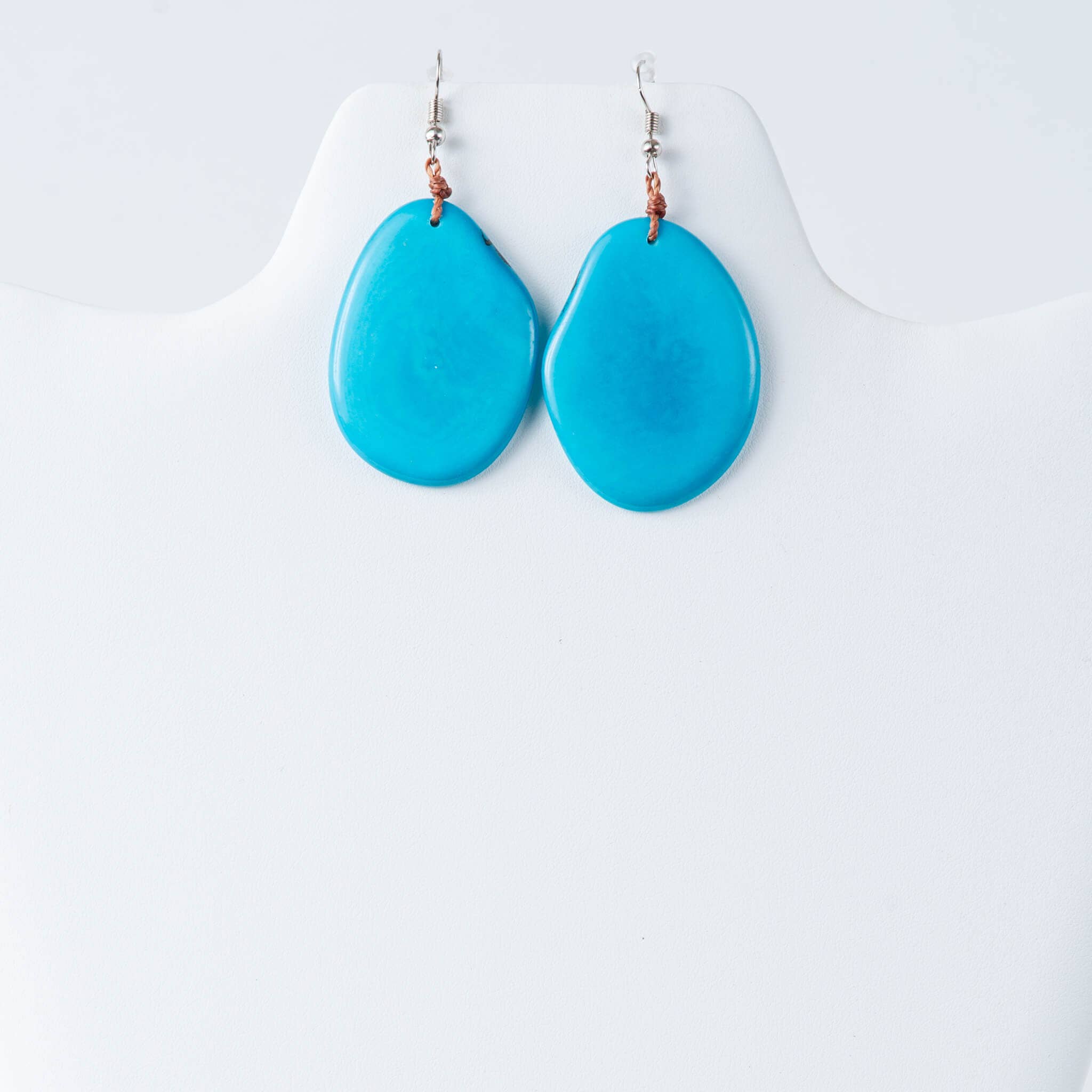 TaguArtsy - Wholesale Hangende/ronde oorbellen - Tagua Slice milieuvriendelijke oorbellen11