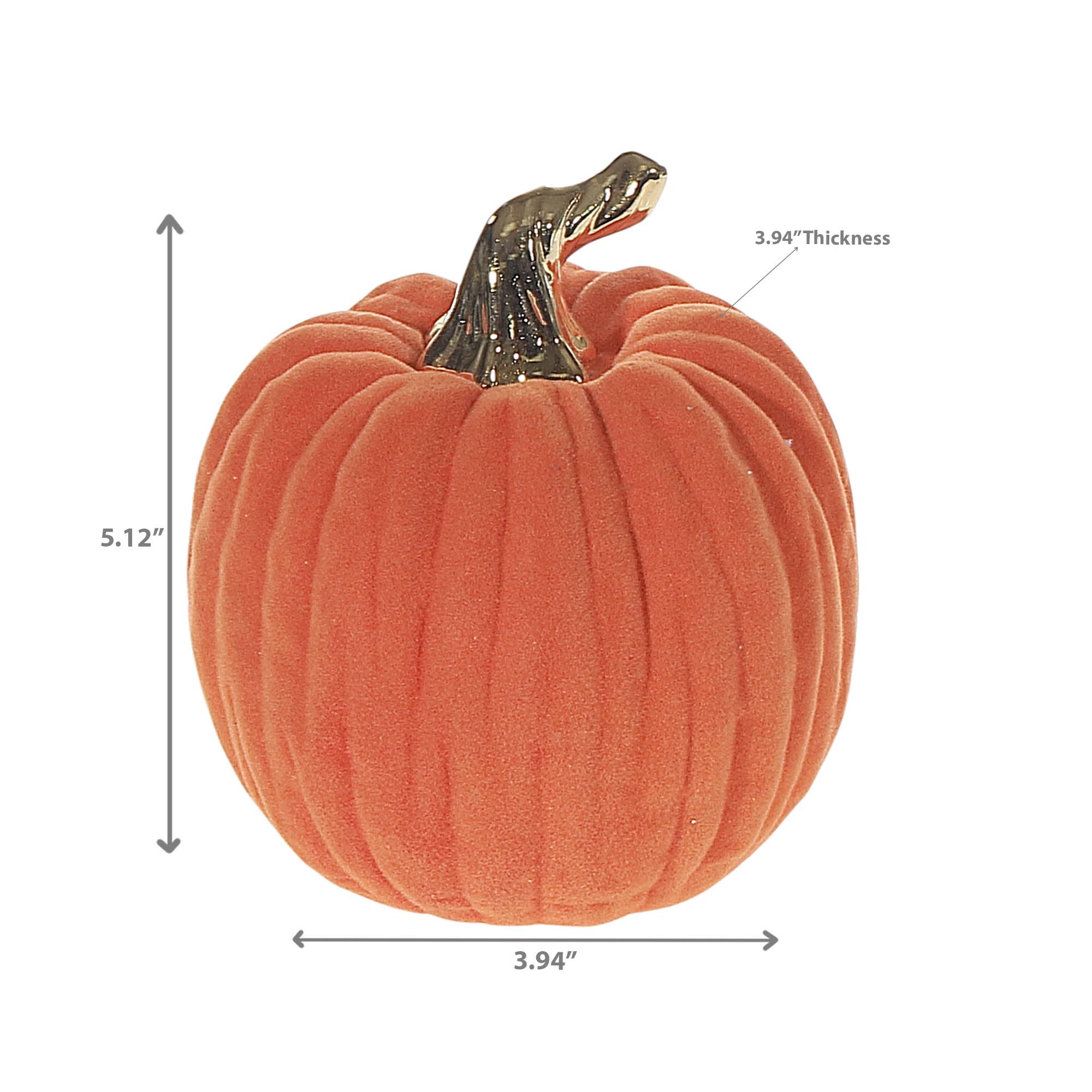 IH Casa Decor - Wholesale Decorative Tabletop Object - DOLOMITE FLOCKED PUMPKIN (SMALL)2