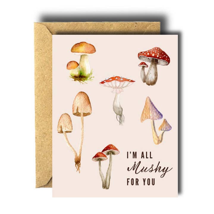 Tarjeta de felicitación I'm All Mushy For You Love para venta al por mayor de Bee Unique