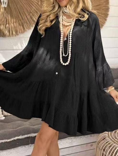 ESTEE BROWN - Wholesale Dress - Women's - Short dress in cotton gauze - 100% Cotton - 85590