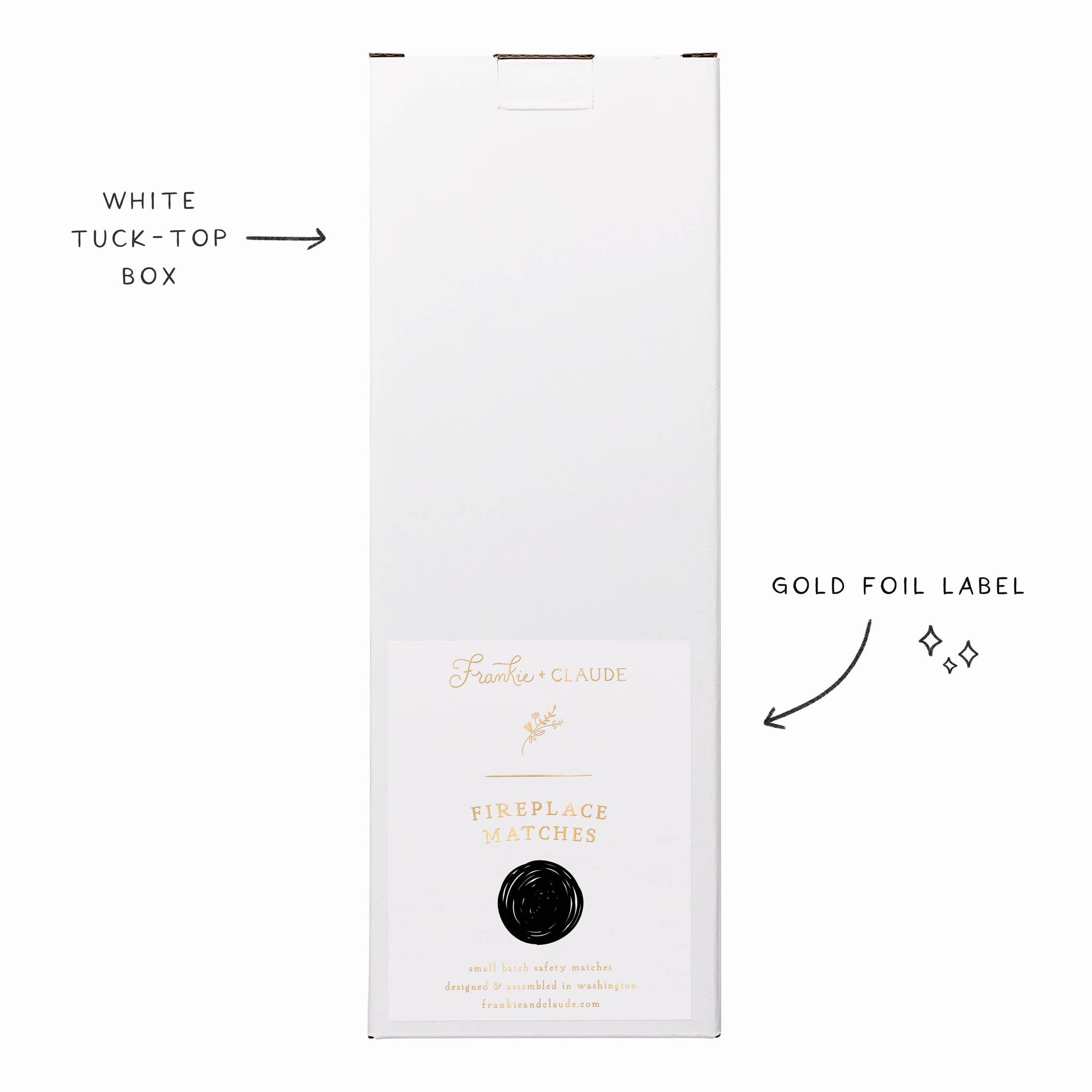 Frankie & Claude - Wholesale Matches - Black Fireplace Matches in Wood Lid Jar: Halloween decor2