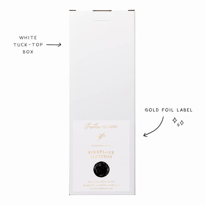 Frankie & Claude - Wholesale Matches - Black Fireplace Matches in Wood Lid Jar: Halloween decor2