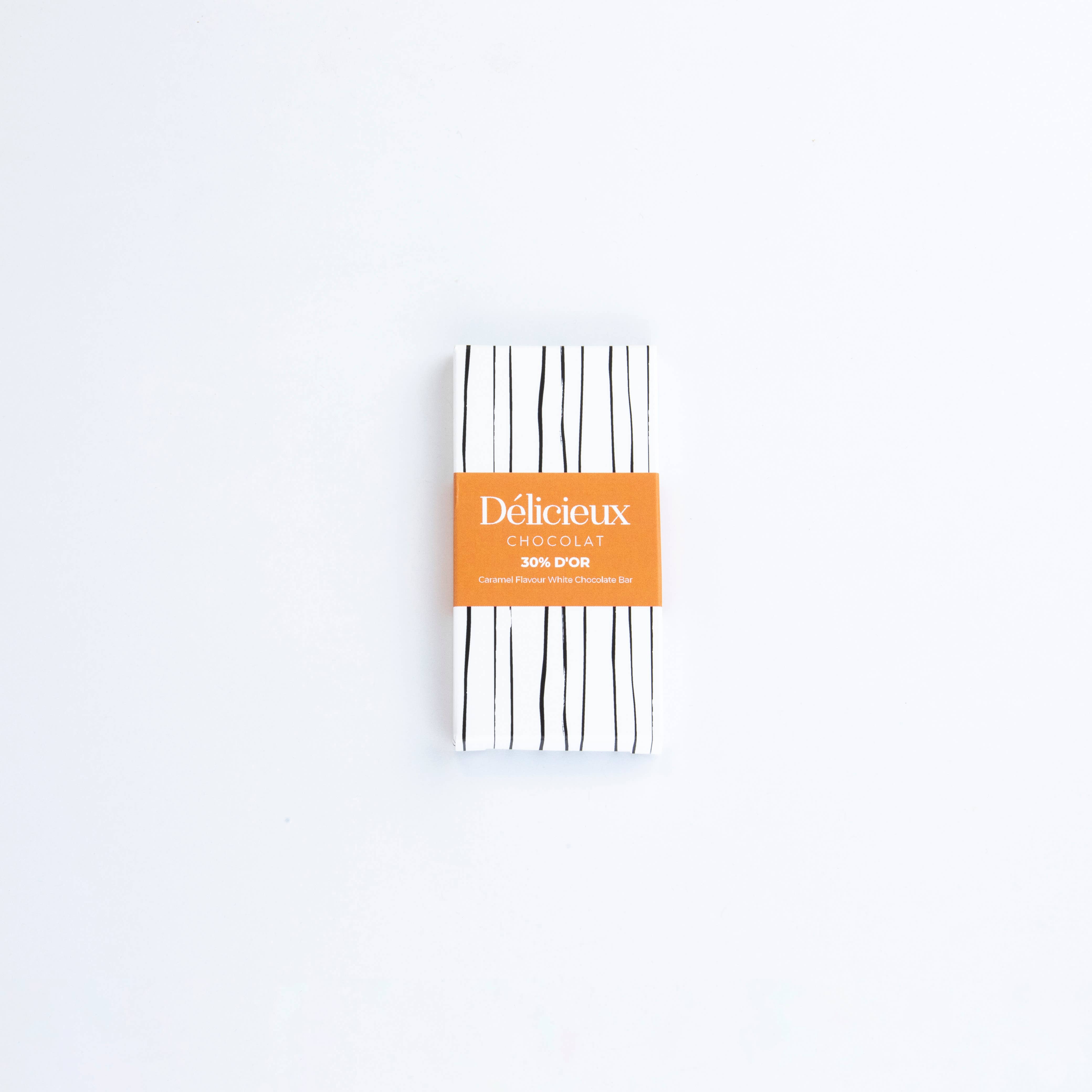 Délicieux Chocolat - Vendita all'ingrosso Barretta di cioccolato - 30% D'OR Mini - Tavoletta di cioccolato bianco caramellato2