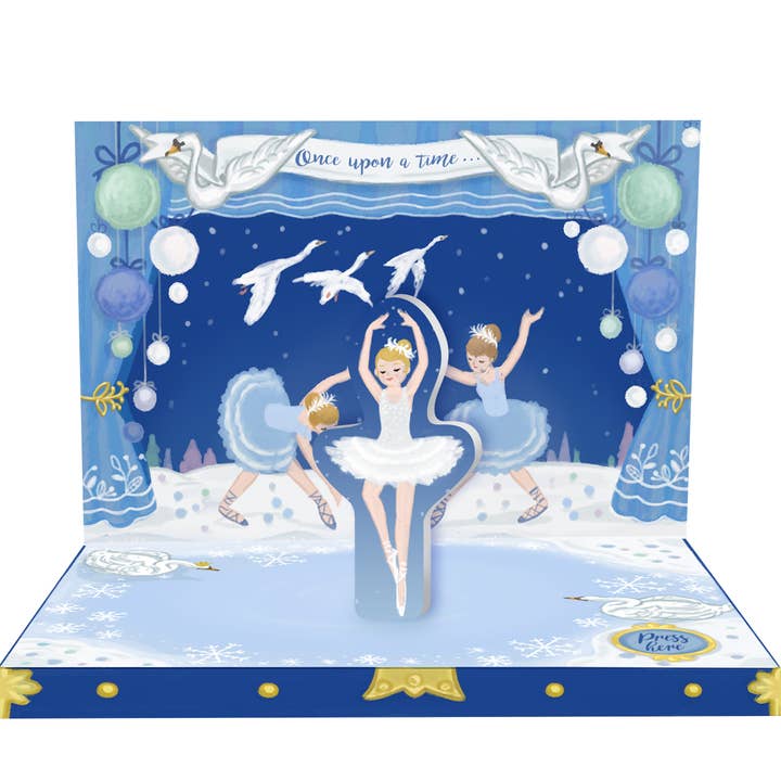 Swan Lake Music Box Card for wholesale by My Design Collections