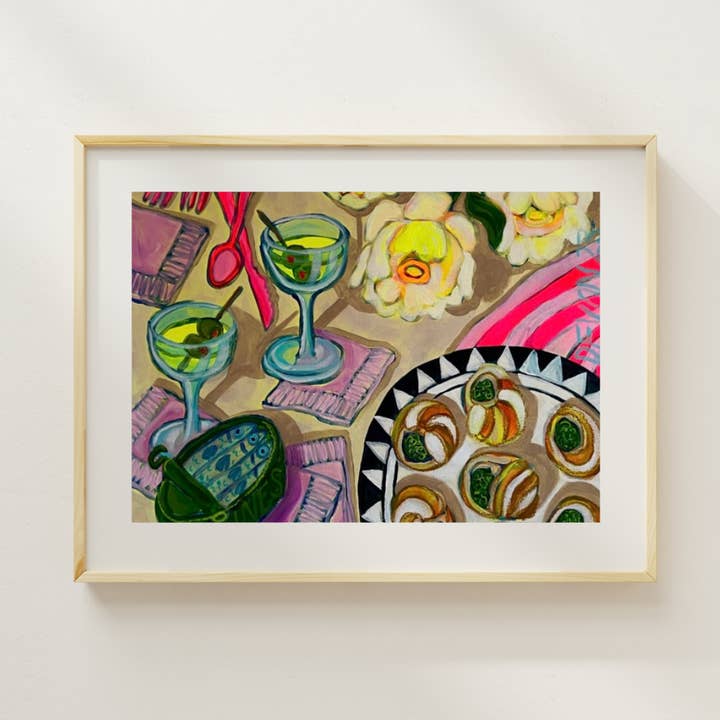 Sardines et Escargots pour Gerri et Lloyd - Impression d'art, 20x25 cm pour la vente par Devon Grimes