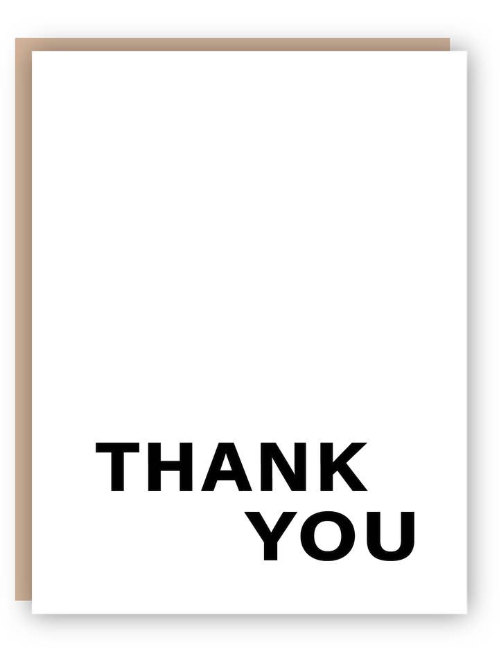 BOLD THANK YOU for wholesale by Notes Speak