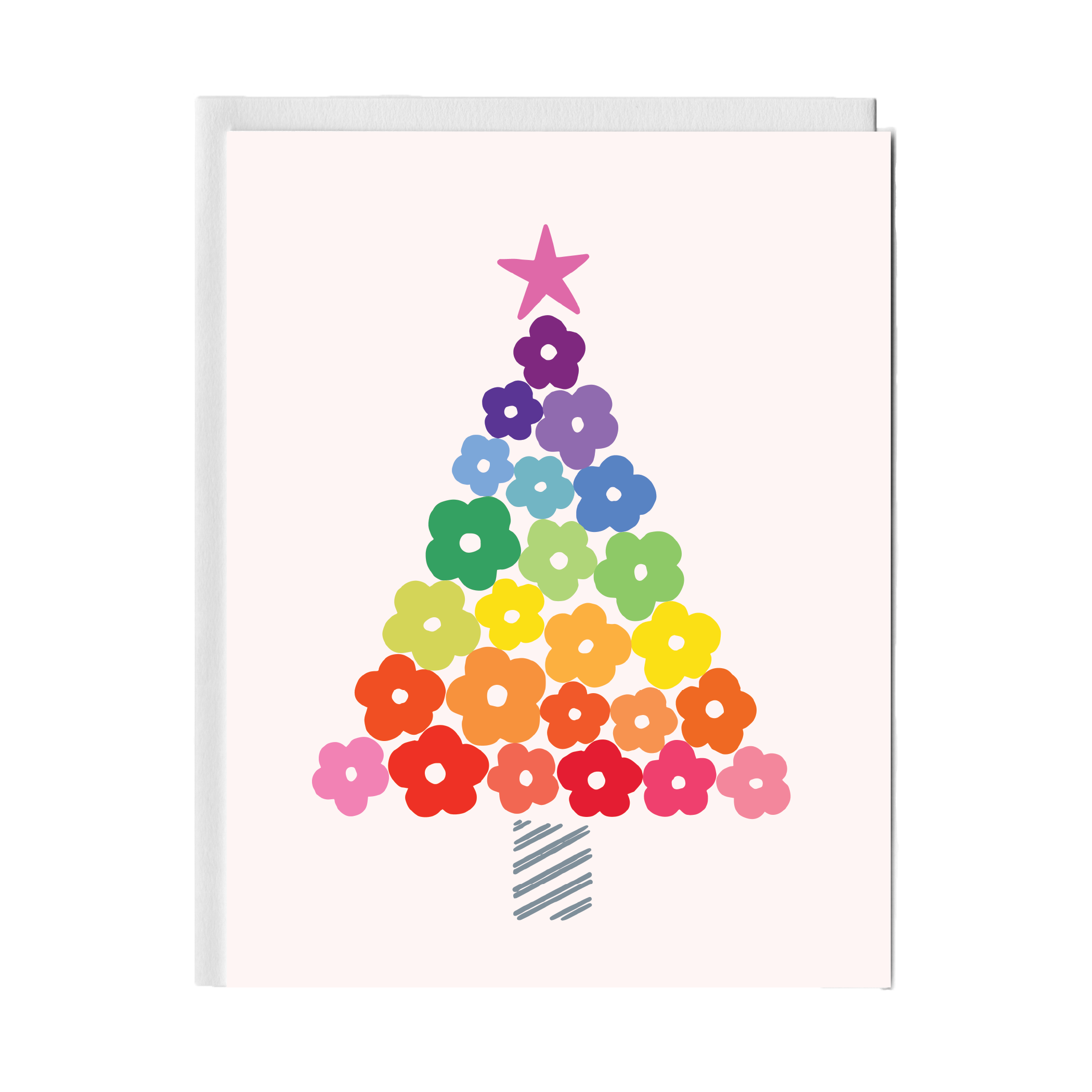The Treasurie – wholesale Julkort – Blomma julgran (regnbåge)0