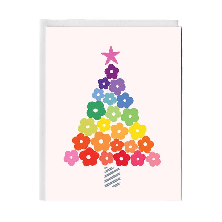 The Treasurie – wholesale Julkort – Blomma julgran (regnbåge)