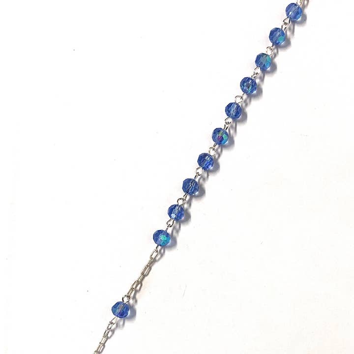 Costa Articoli Religiosi - Wholesale Beaded Bracelet - Ten decade light blue crystal bracelet mm.61