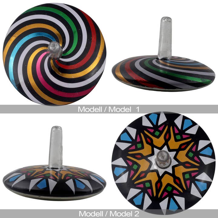 Tribal Trade GmbH - Wholesale Classic Toy - Kids - Tin toy spinning set tin spinning table top1