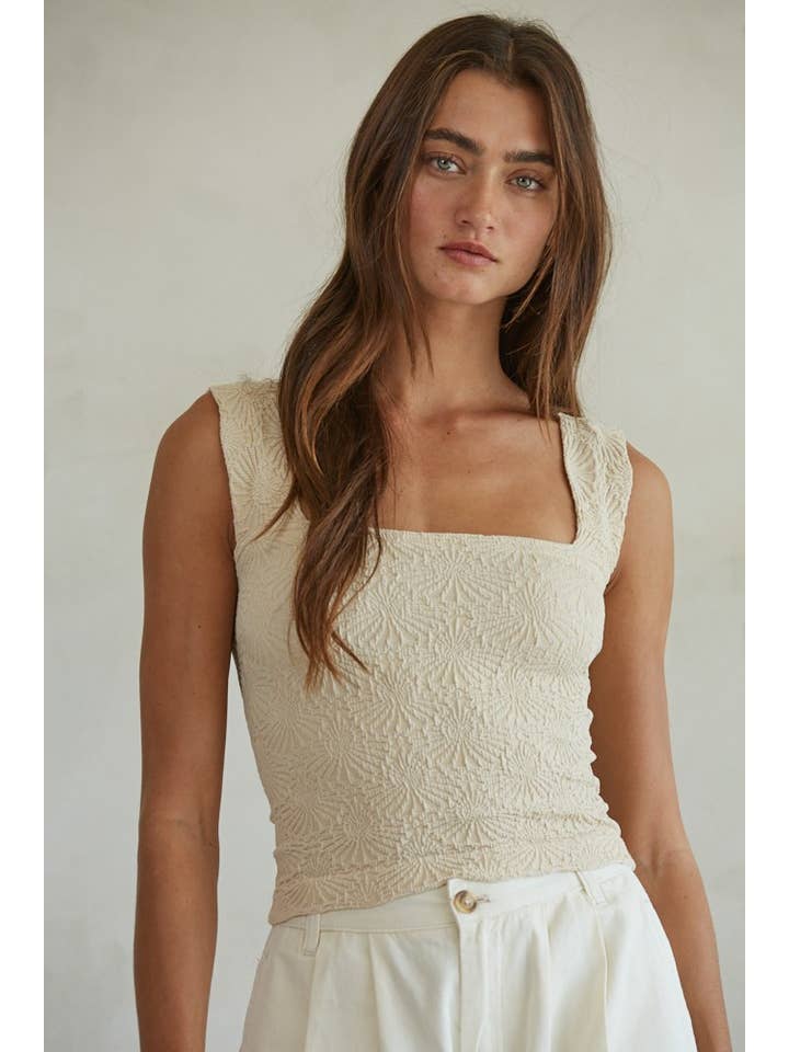 By Together - Wholesale Tank top – Women′s - S1239A | Knit Modal Nylon Spandex Seamless Jacquard Tank7