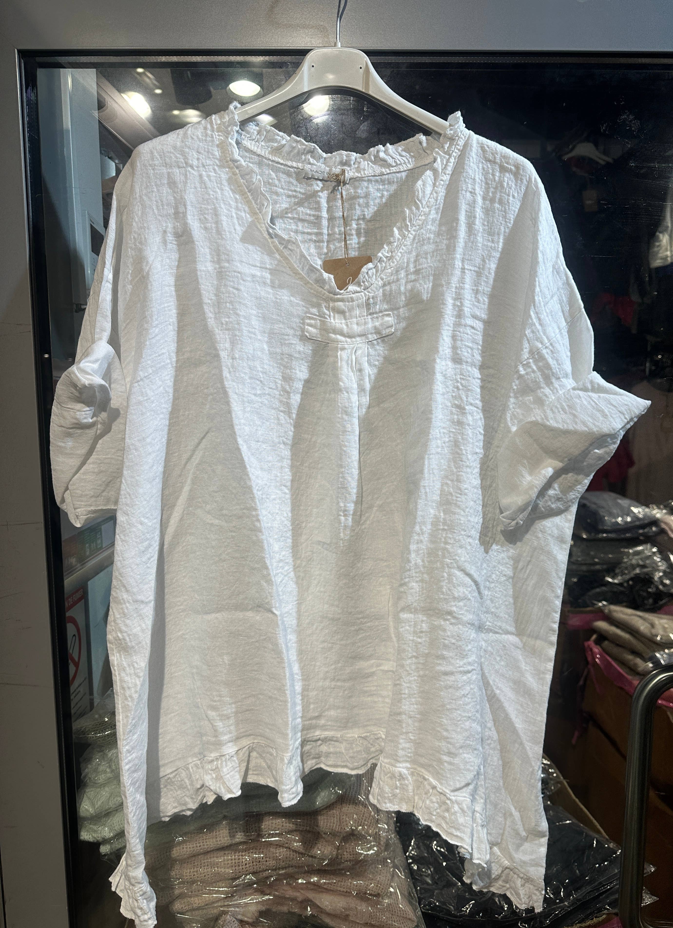 Lea & Luc - Grandes Tailles – Túnica - Mulher por atacado – Túnica de linho plus size com caimento solto6