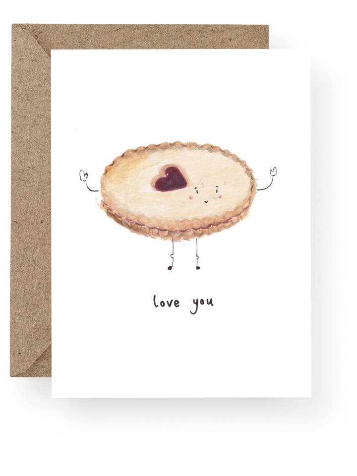 WS311 Love You Jammy Dodger Greeting Card for wholesale by Western Sketch