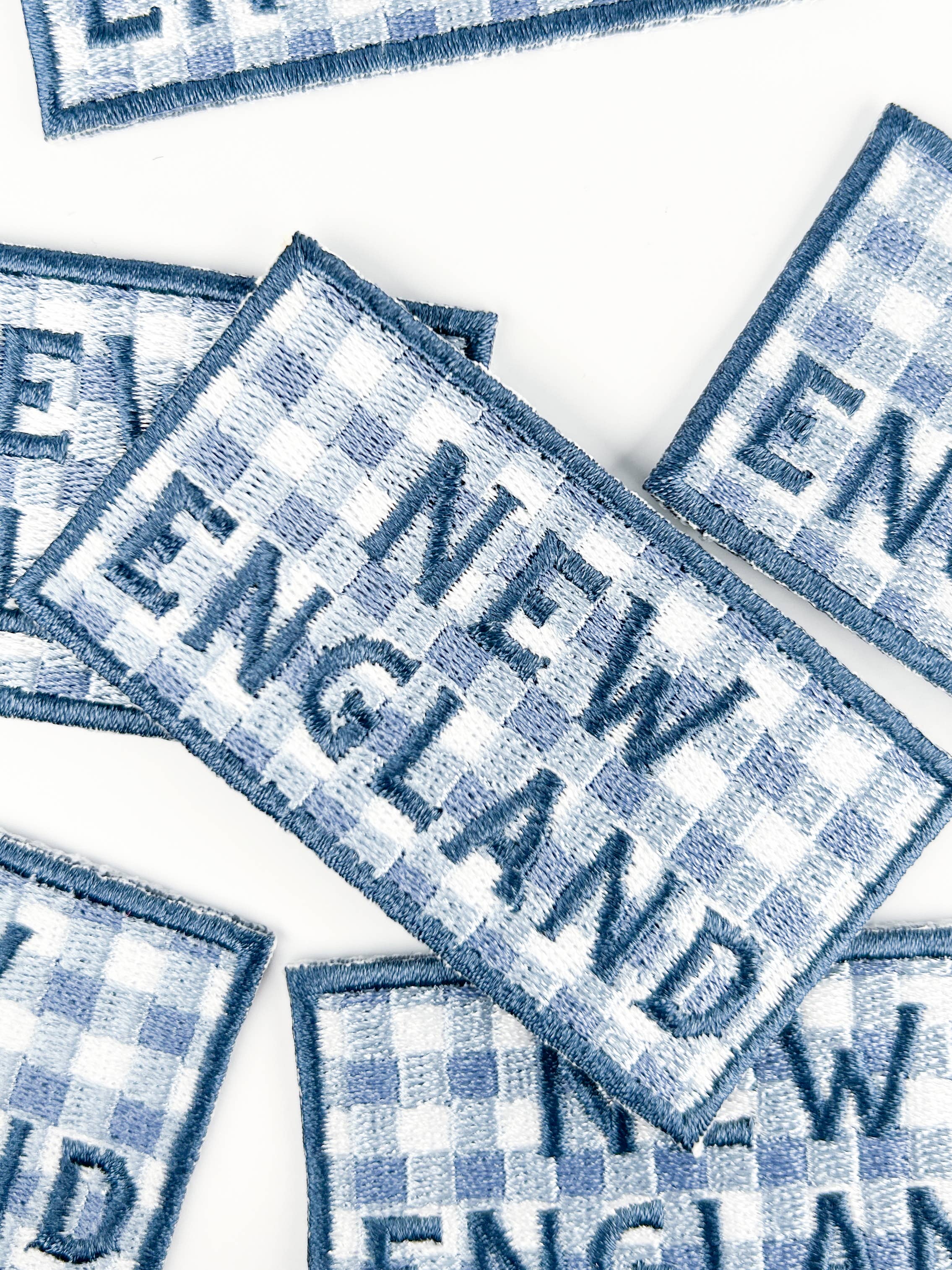 Field Trip Threads - Wholesale Patch - New England Patch – Blue Gingham Embroidered Iron-On4