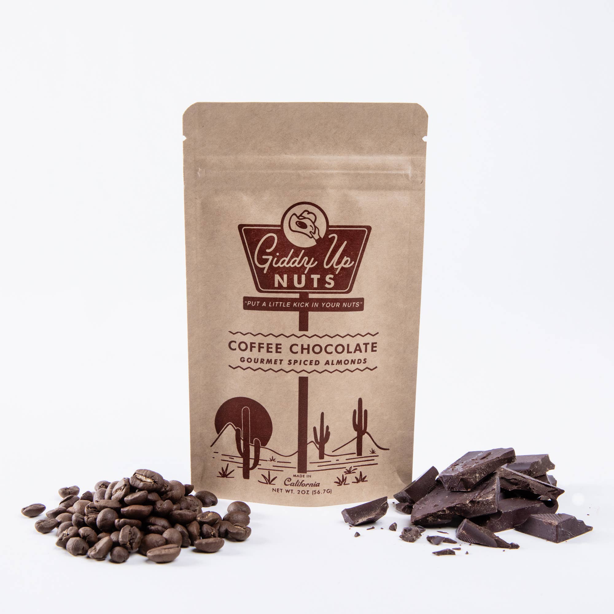 Giddy Up Nuts - Vente Noix - 2 oz de chocolat au café