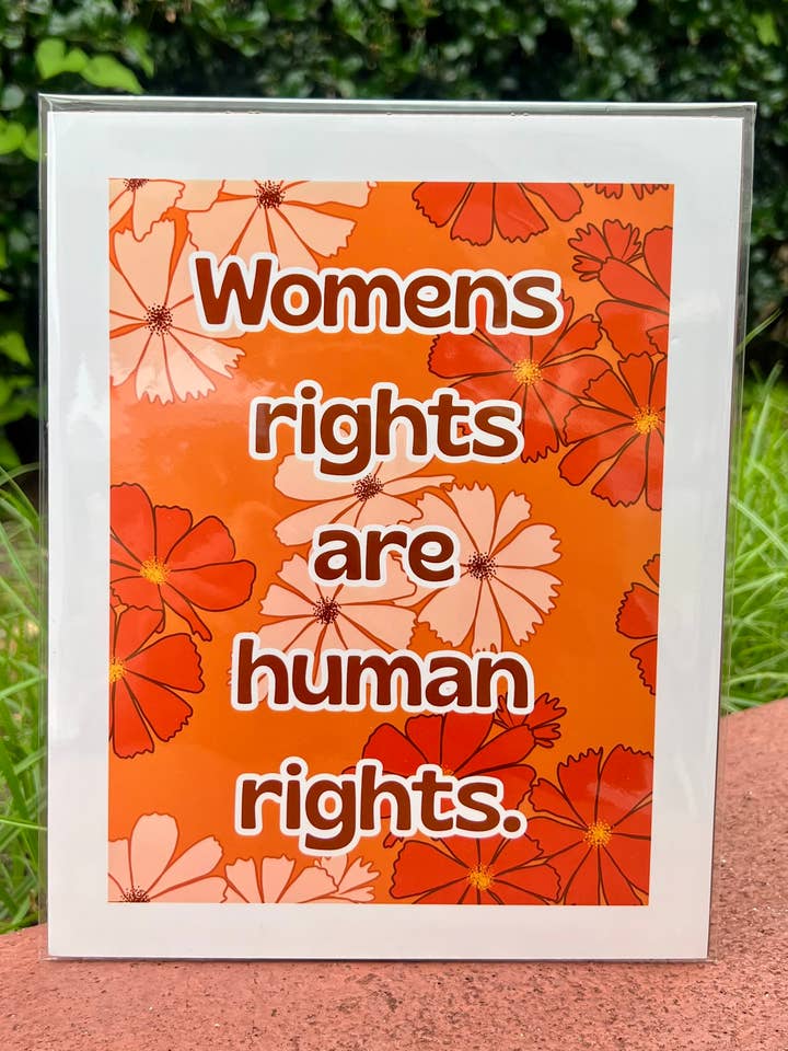 Womens Rights Are Human Rights - Art Print for wholesale by Wild Aster Creative