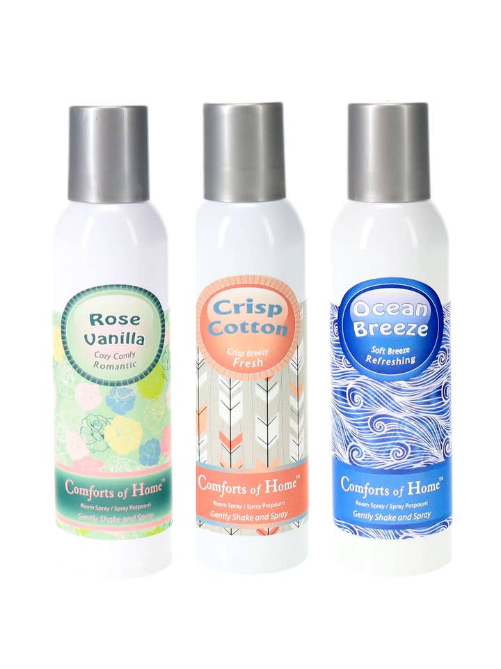 Room Spray Mix Case 9oz Bottles 6pk for wholesale by Comforts of Home