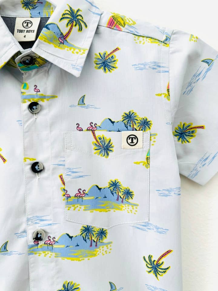 JJ BEBE LAND - Wholesale Button Down Shirt - Kids - Boys shirt_Printed Button down shirt