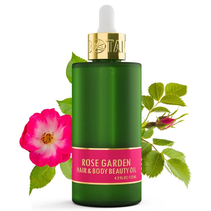 Hair & Body Beauty Oil - Rose Garden - Pure & Natural Flower Fragrance for wholesale by Botanical Green Lab