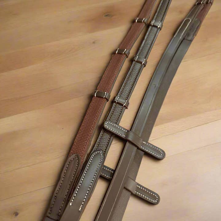 The Blissful Equestrian - Wholesale Horseback Riding Gear - Blissful Pro Rubber Lined Leather Reins2