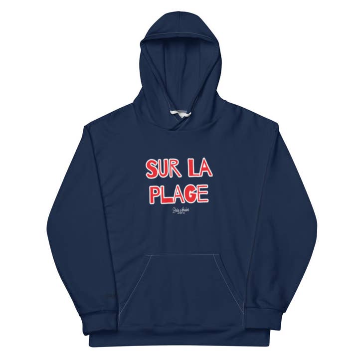 SUR LA PLAGE HOODIE • NAVY for wholesale by Dara Senders
