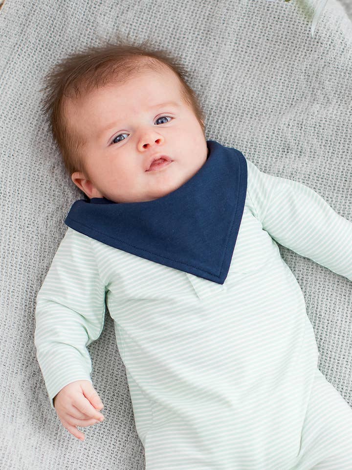 Green Baby Tiny Mint Stripe Knit Henley Pocket Romper
for wholesale on Faire3