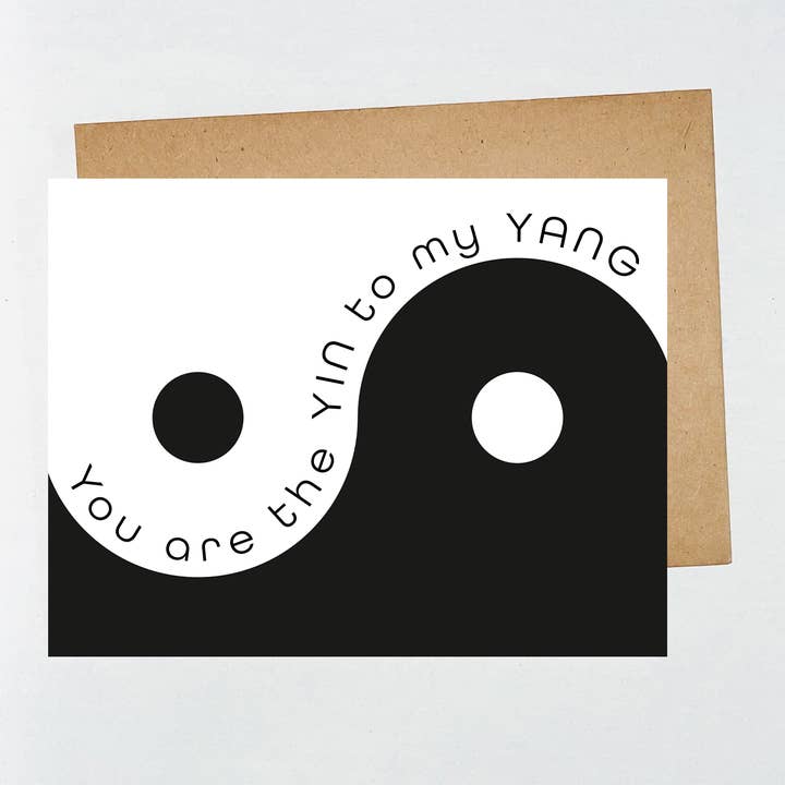 Carte de vœux minimaliste Yin Yang pour la vente par Iome