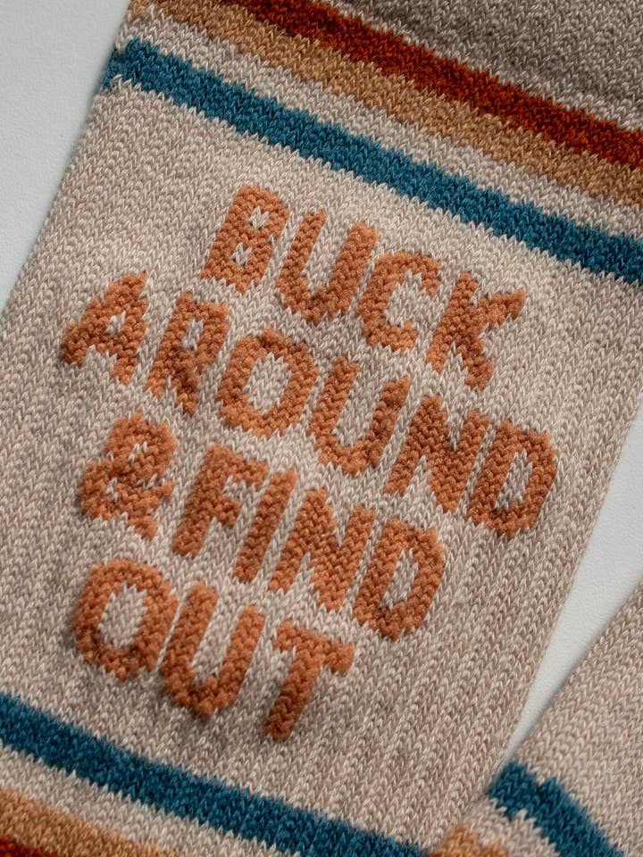 Shop Good - Wholesale Socks - Unisex - Buck Around and Find Out Western Socks