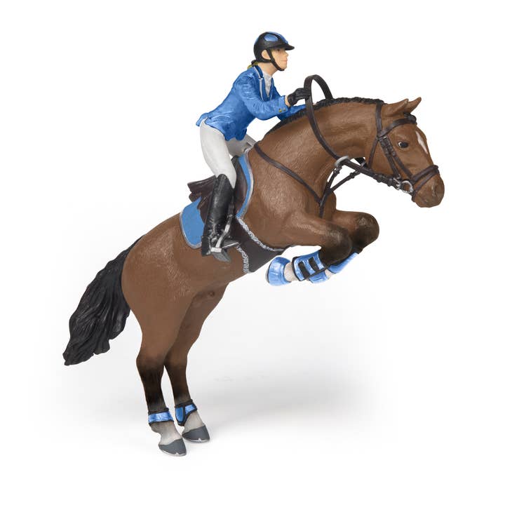 Jumping Horse with Horsewoman for wholesale by Papo