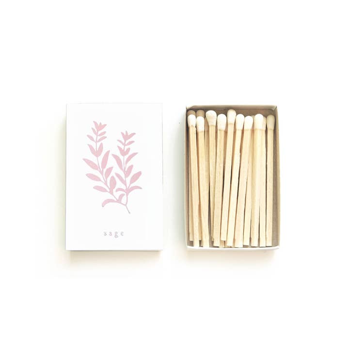 Studio Portmanteau - Wholesale Matches - Sage Matchbox | Embossed Botanical Match Holder7