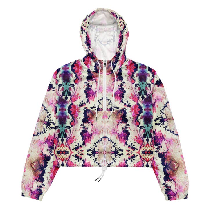 Cropped Track Jacket, Pastel Love for wholesale by The Pastel Abstract