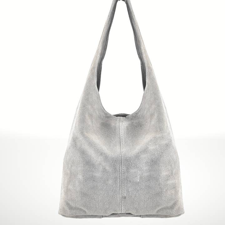 ITALIAN'S LEATHER - Wholesale Satchel - Women's - Suede Leather Bag Silvia 22103246