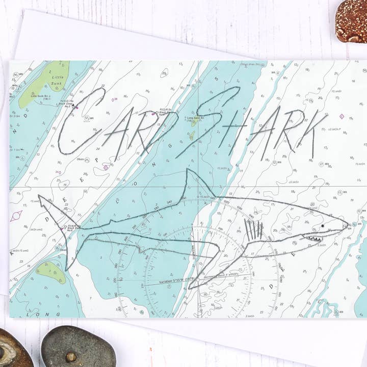 Card Shark Greetings Card for wholesale by NaviStitch