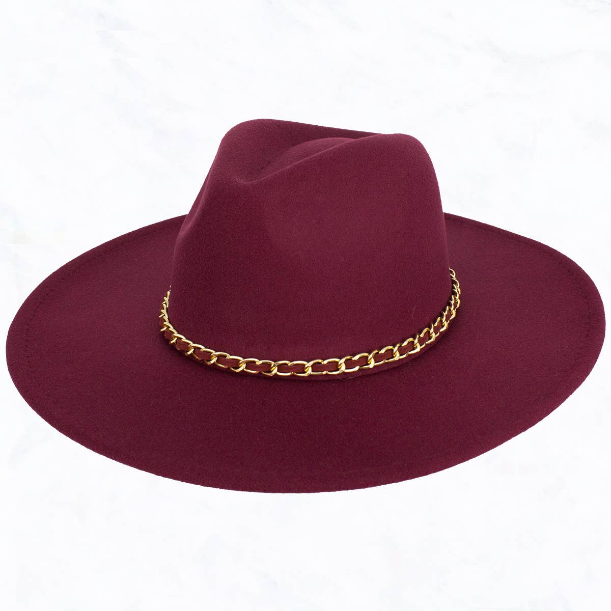 Suzie Q USA - Wholesale Fedora - Women's - Camel Chain Big Brim Peach Heart Top Hat28