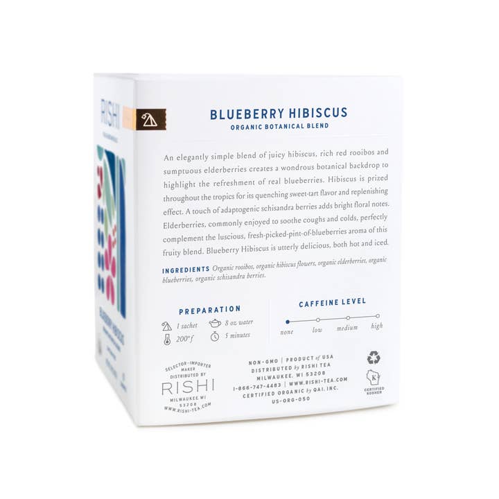 Rishi Tea & Botanicals - Wholesale Tea Bags - Blueberry Hibiscus Organic Herbal Tea Sachets