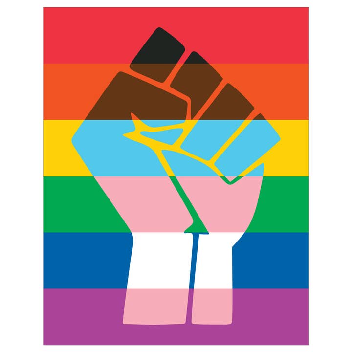 5" x 7 LGBTQ Bear Black Power Diversity Flag Greeting Card for wholesale by Fridgedoor