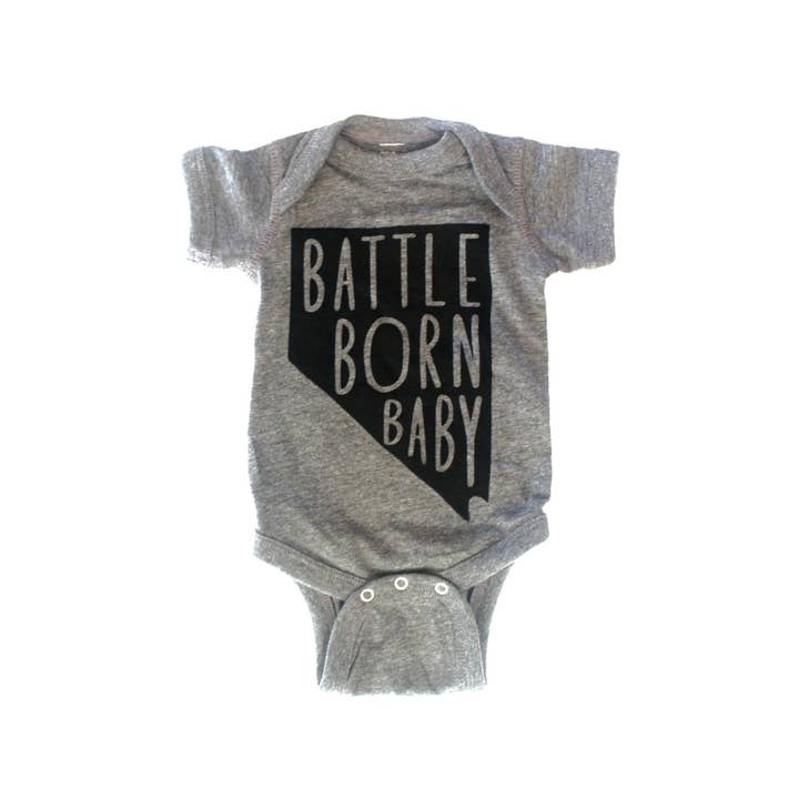Battle Born Baby Nevada Onesie for wholesale by Wild is Calling