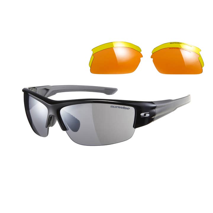 Evenlode - Occhiali da sole sportivi con lenti intercambiabili, 2 colori per la vendita all'ingrosso da parte di Sunwise Eyewear