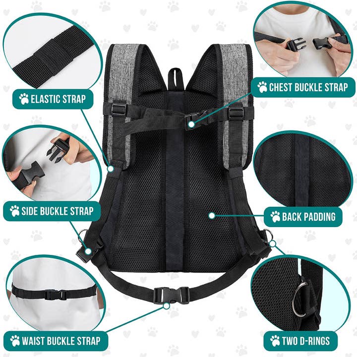 PetAmi - Wholesale Pet Carrier - Cat/Dog - Deluxe Front Chest Pet Carrier Backpack28