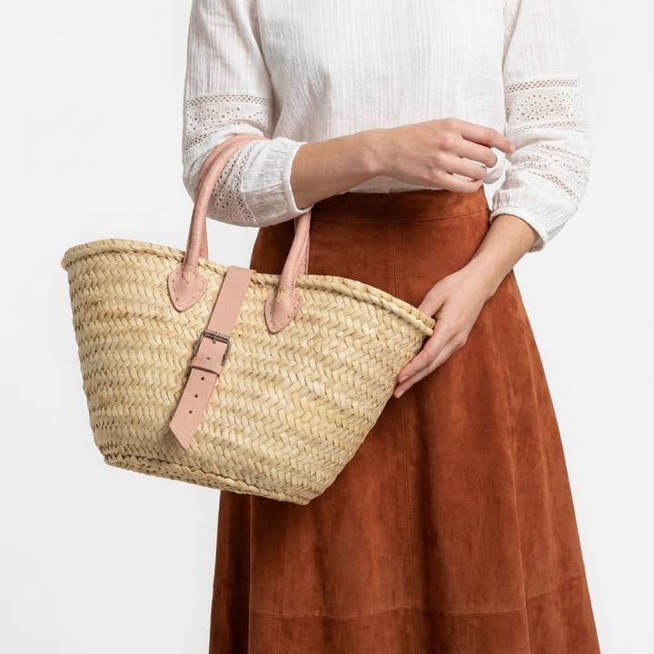 Melecraft - Vente Sac de plage - Sac en Paille Fait Main – Panier Français en Cuir15