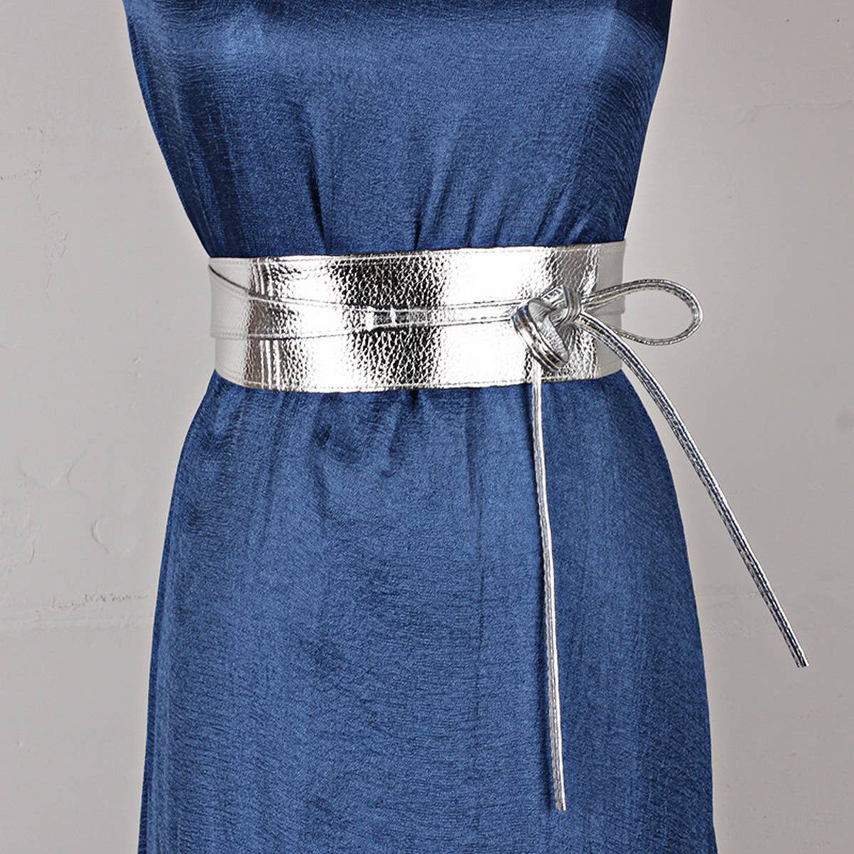 Lily Clothing - Wholesale Belt - Women's - WIDE RIBBON BOW TWO CIRCLE BELT WAIST SEAL_CWABE03385